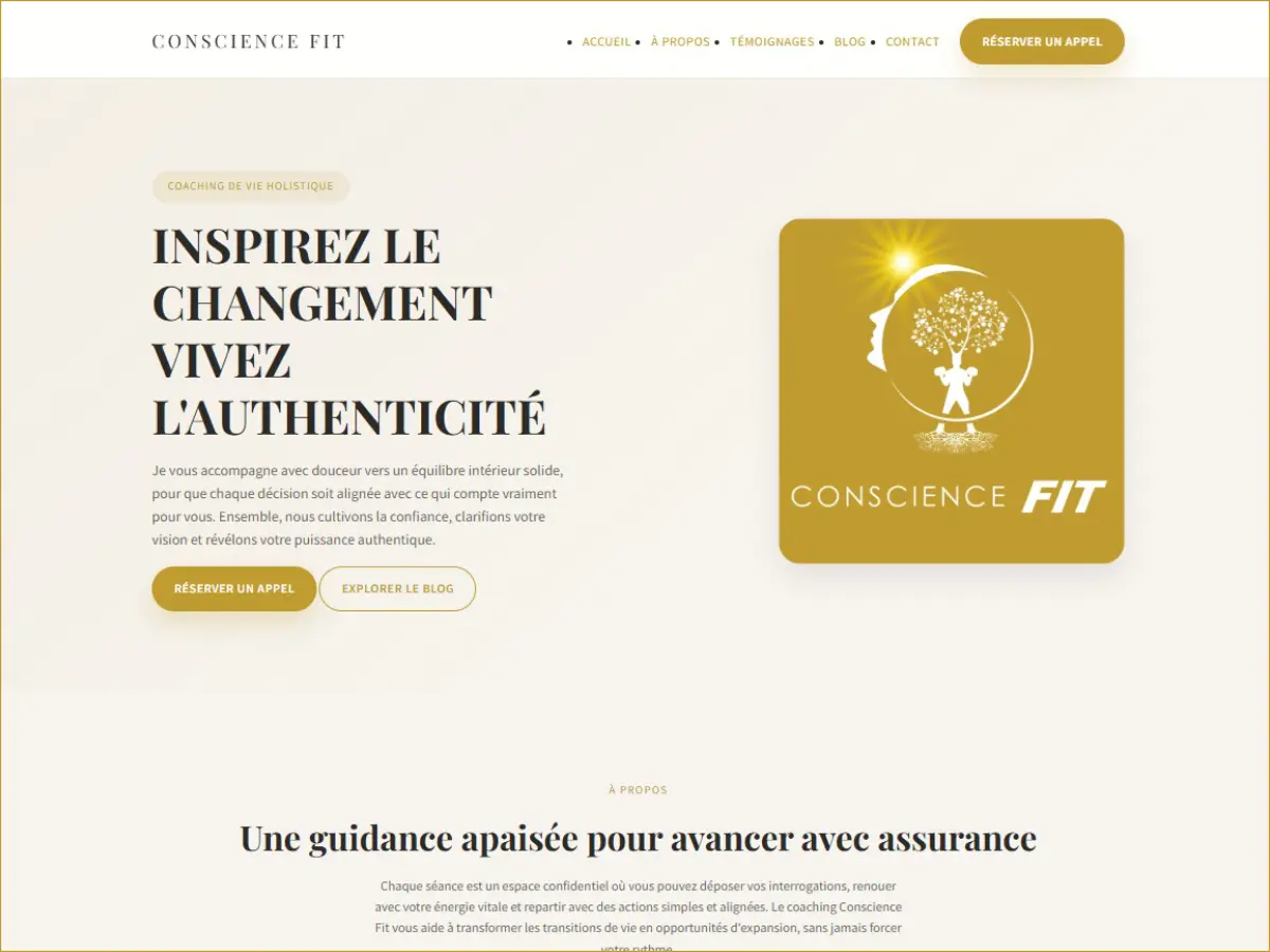 Aperçu du site consciencefit.fr