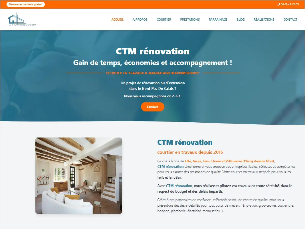 Aperçu du site ctmrenovation.fr