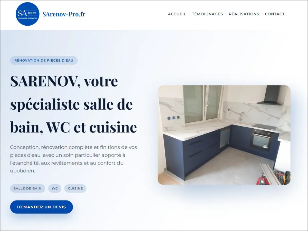 Aperçu du site sarenov-pro.fr